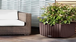 德國進口高檔蕾秀花盆仿藤圓底矮方型